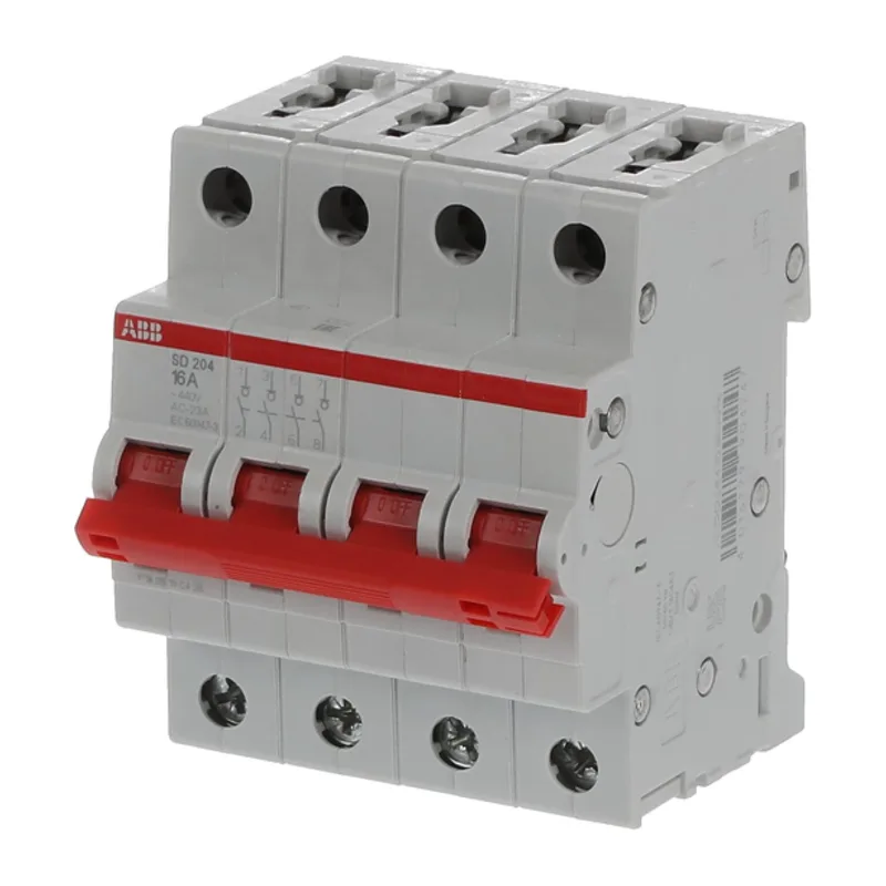 ABB SD204 Рубильник 4P 16A рычаг красный 3