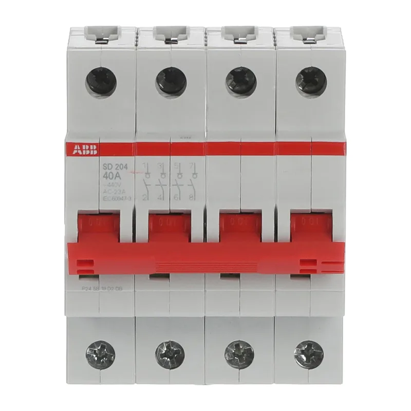 ABB SD204 Рубильник 4P 40A рычаг красный 2