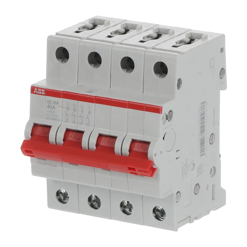 ABB SD204 Рубильник 4P 40A рычаг красный 3