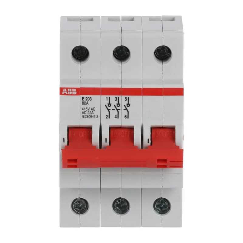 E203r 80А рубильник 3p рычаг красный ABB 2