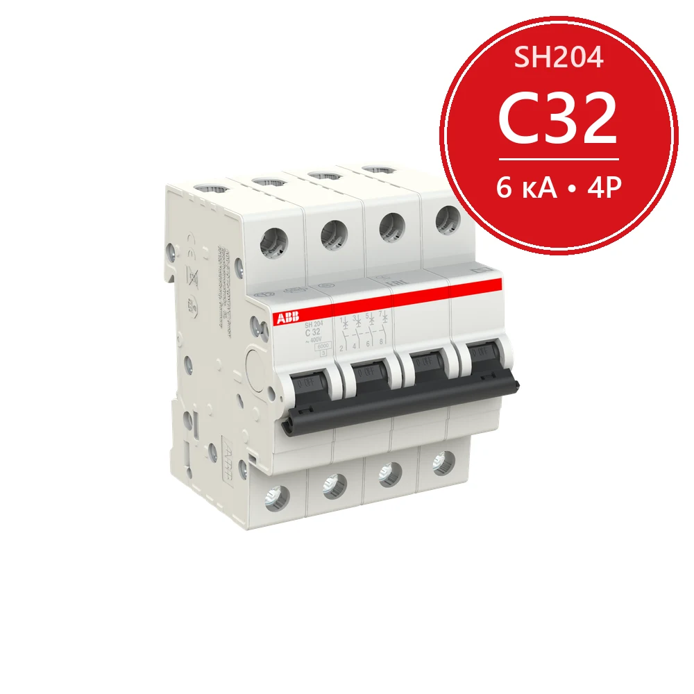 Автоматический выключатель ABB SH204 C32 32A (C) 6 kA 2CDS214001R0324