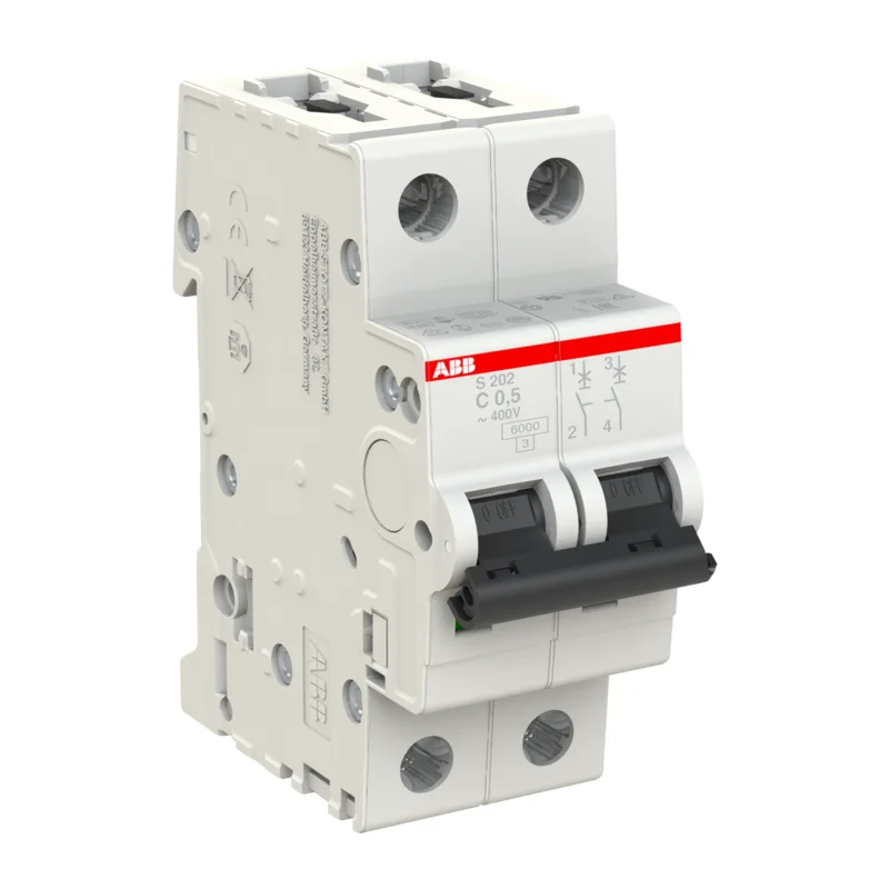 ABB S202 C0.5 6кА Автоматический выключатель 2-полюсный 2CDS252001R0984 4