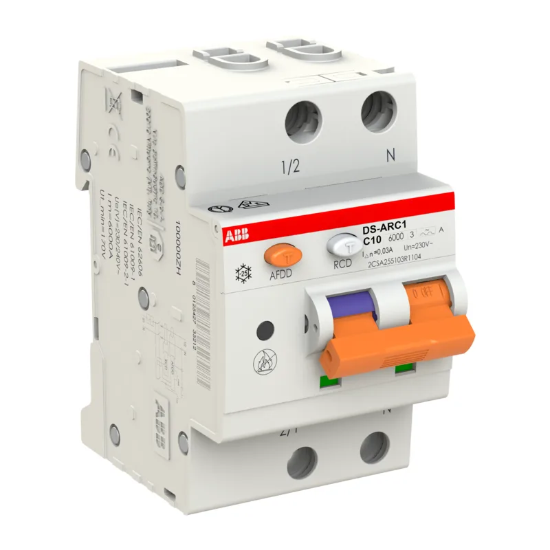DS-ARC1 C10 A30 Дифференциальный автомат с защитой от дуги ABB 10А 30mA (C) тип А 6кА 3M 4
