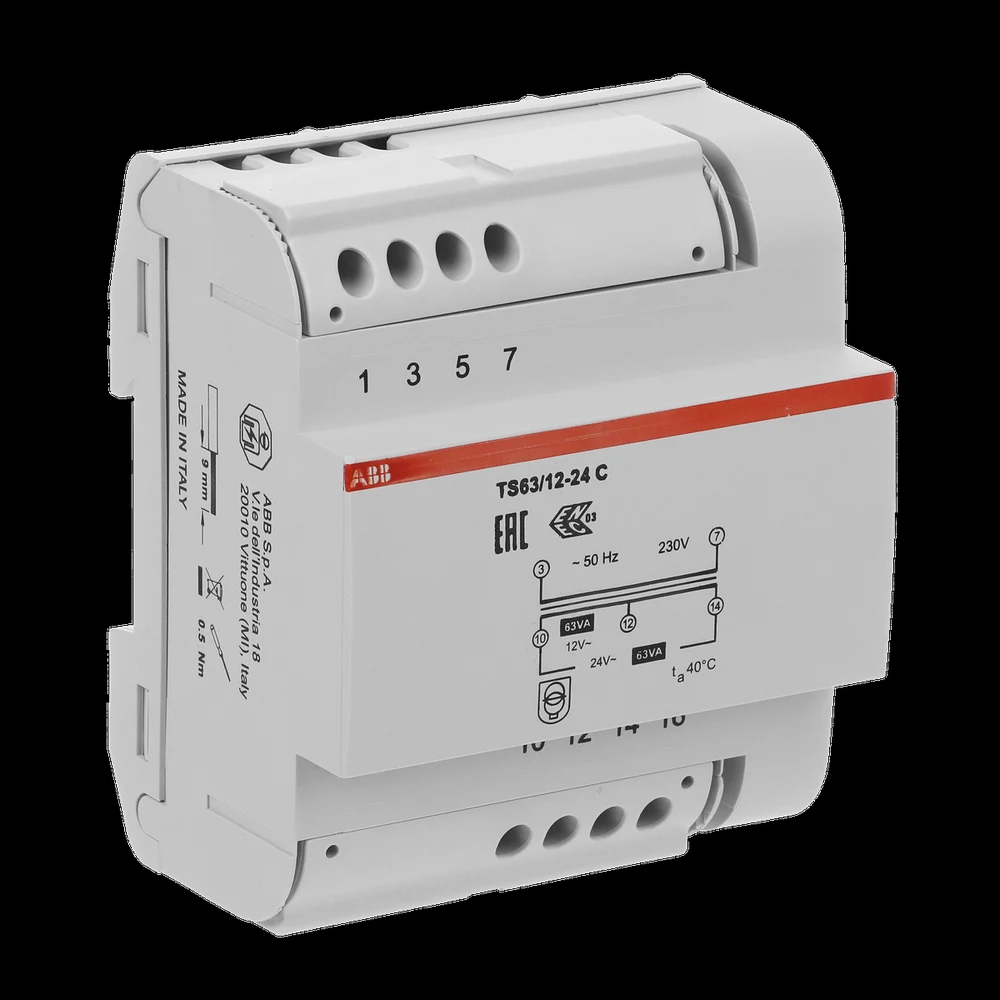 ABB Трансформатор разделительной безопасности ABB типа TS63/12-24C