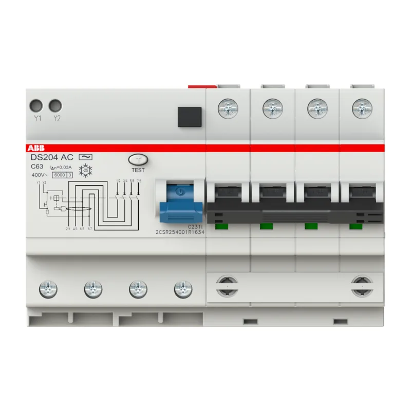 ABB DS204 C50 Диффавтомат 4P 50А 30mA 6kA (C) тип AC 2