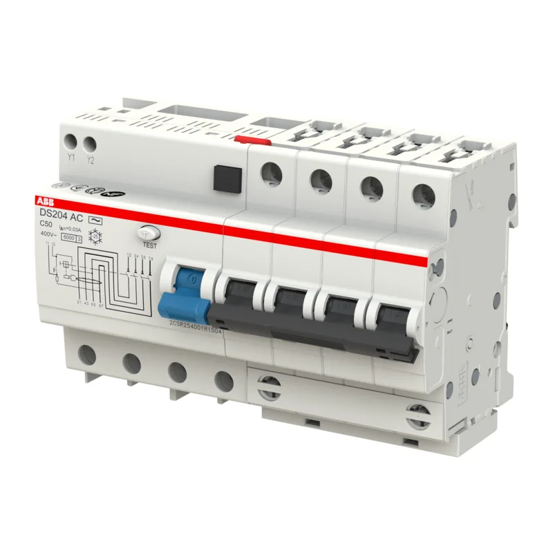 ABB DS204 C50 Диффавтомат 4P 50А 30mA 6kA (C) тип AC 3