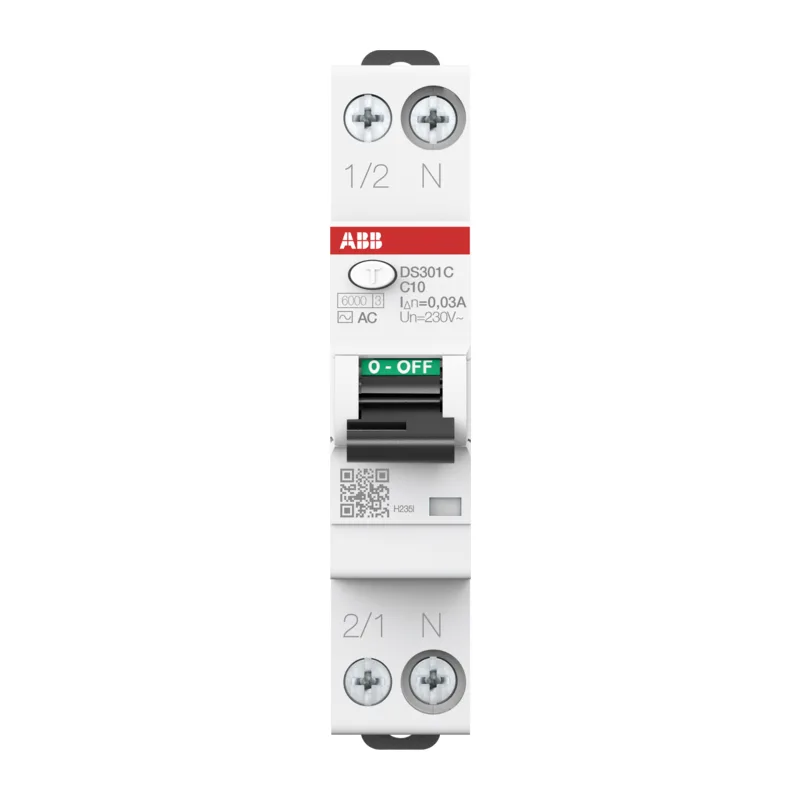 Дифавтомат ABB DS301C C10 AC30 1P+N (C) 10A 30mA тип AC 2