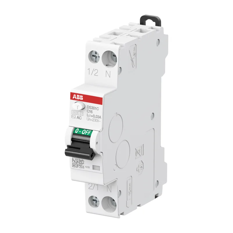 Дифавтомат ABB DS301C C16 AC30 1P+N (C) 16A 30mA тип AC 3