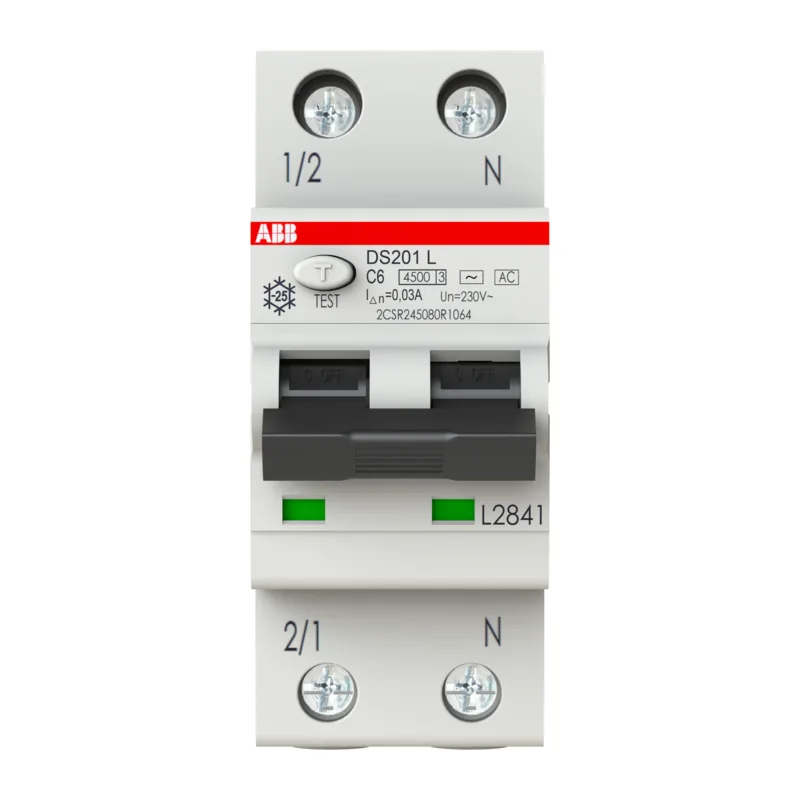 Дифавтомат ABB DS201 C25 AC30 (2П C 25A 30mA тип AC) 3