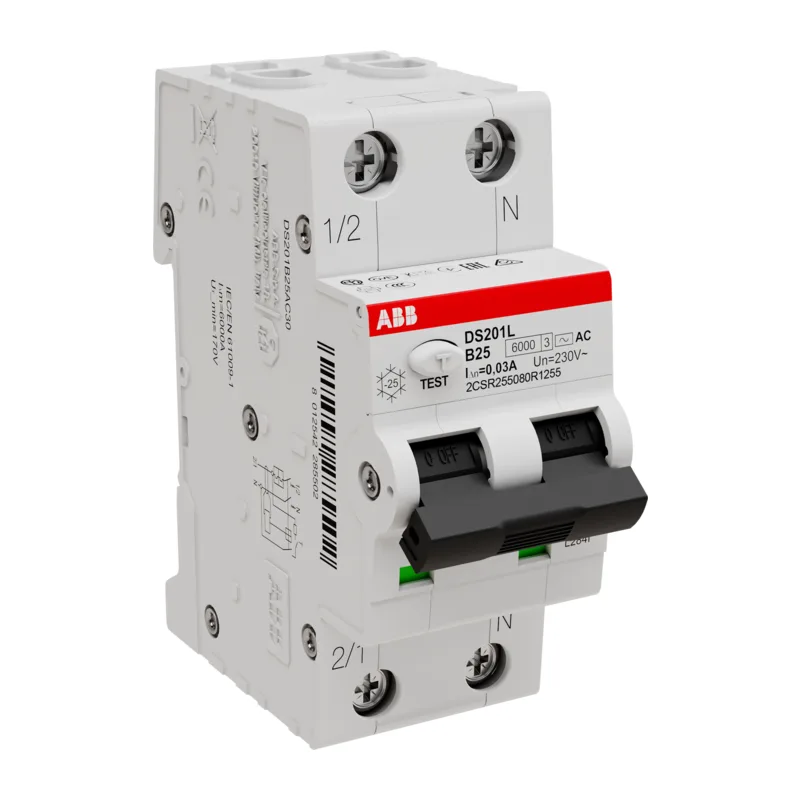 Дифавтомат ABB DS201 B25 AC30 (2П B 25A 30mA тип AC) 2