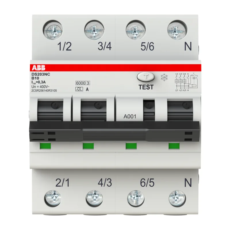 ABB DS203NC C10 Диффавтомат 3P 10А 30mA 6kA (C) тип AC 2