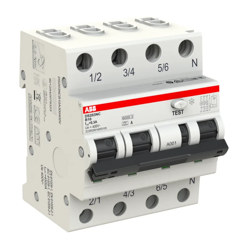 ABB DS203NC C10 Диффавтомат 3P 10А 30mA 6kA (C) тип AC 4