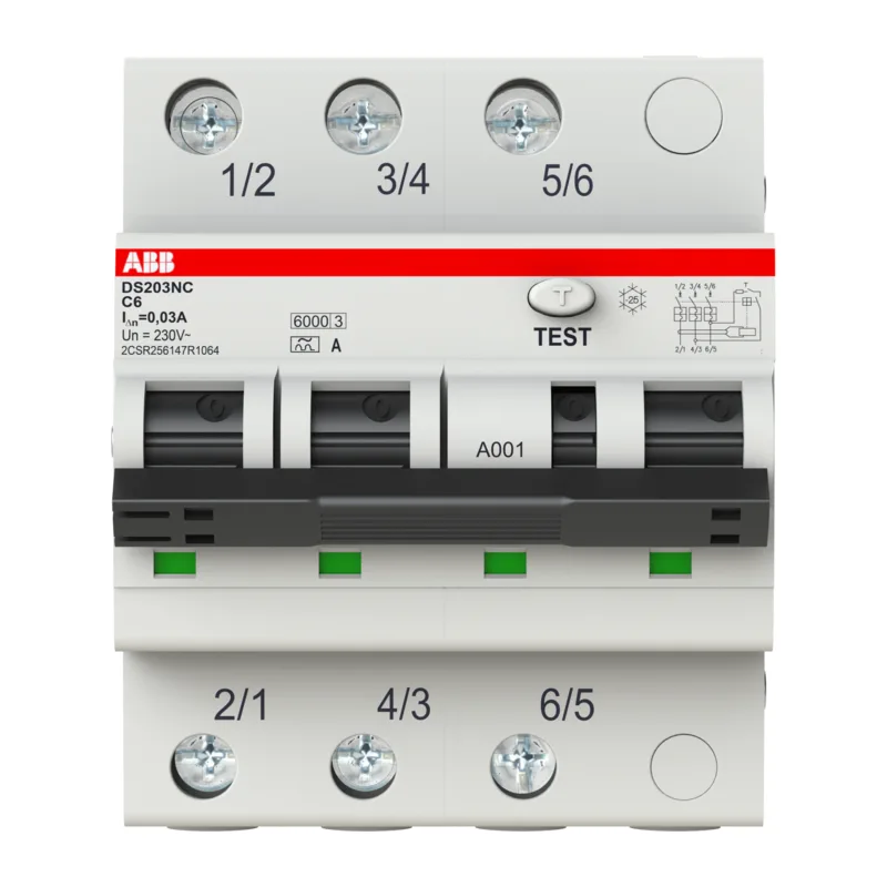 ABB DS203NC C20 Диффавтомат 3P 20А 30mA 6kA (C) тип AC 2
