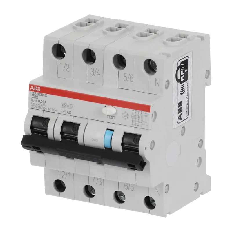 ABB DS203NC C32 Диффaвтомат 3P 32A 30mA 6kA (C) тип AC 3
