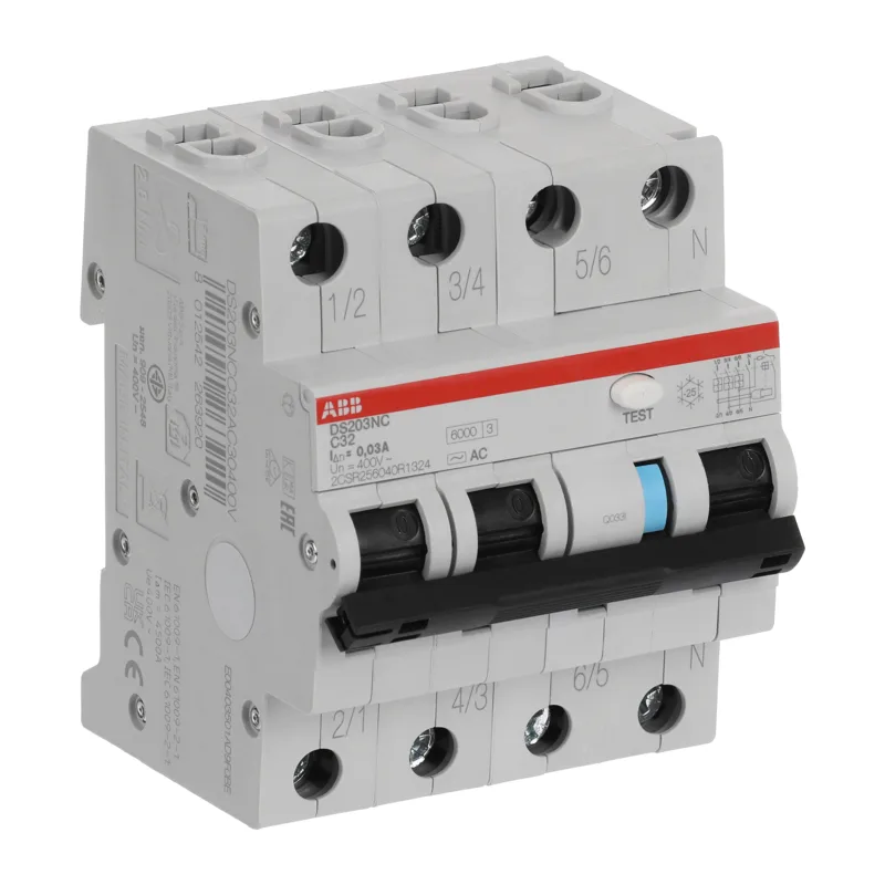 ABB DS203NC C32 Диффaвтомат 3P 32A 30mA 6kA (C) тип AC 4