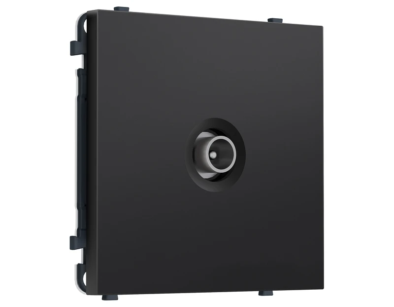 Комплект механизма TV розетки проходной SIGMA Черный матовый 5-1000 MHz 4dB QUANT PRO (SP8130, PR211)