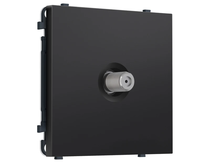 Комплект механизма TV розетки SAT SIGMA Черный матовый 5-2400MHz 3.5dB QUANT PRO (SP8130, PR215)