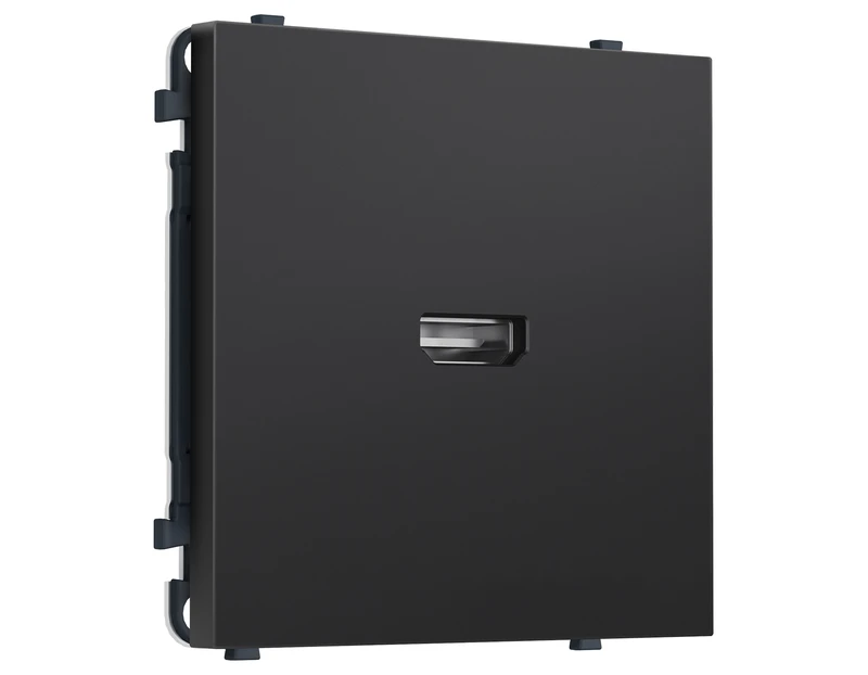 Комплект механизма розетки HDMI 2.1 SIGMA Черный матовый 30V/900MS 4K-120HZ 8K-60Hz QUANT PRO (SP8140, PR223)