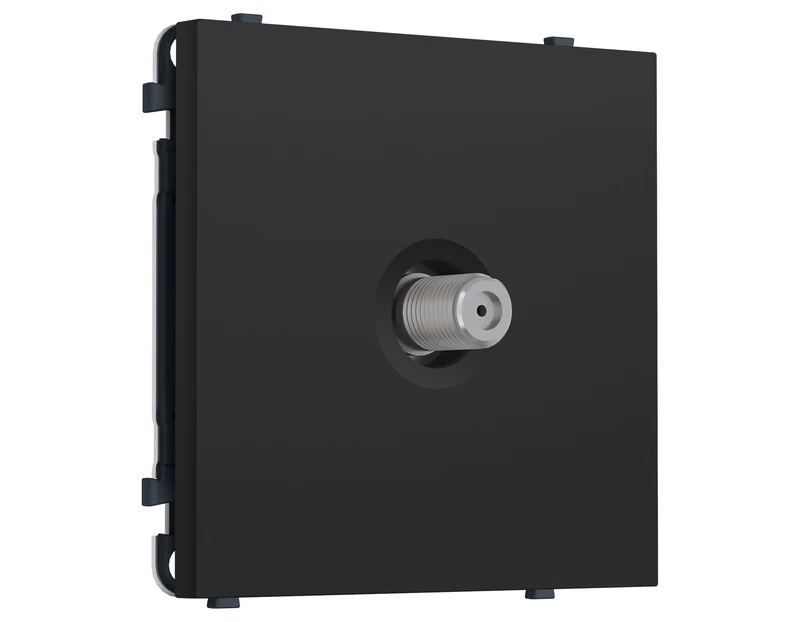 Комплект механизма TV розетки SAT SIGMA Черный Мягкое касание 5-2400MHz 3.5dB QUANT PRO (SP9930, PR215)