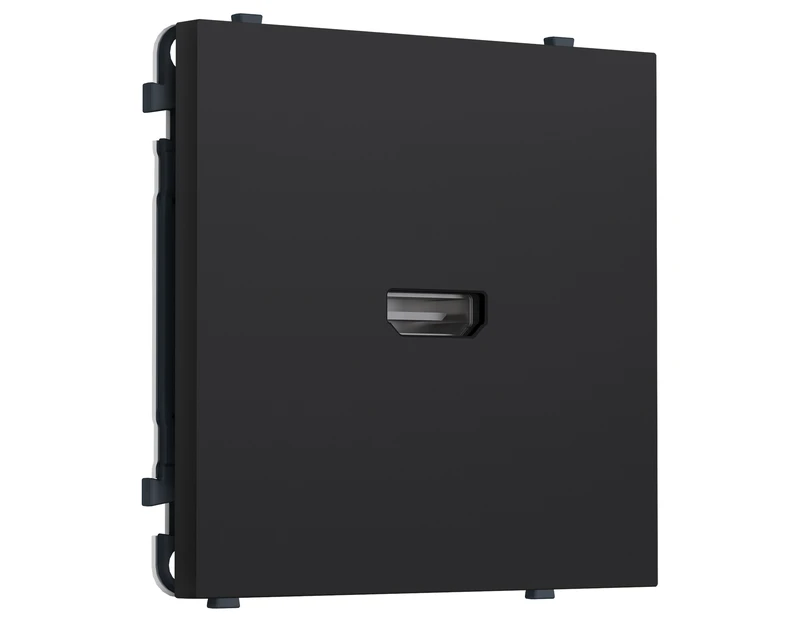 Комплект механизма розетки HDMI 2.1 SIGMA Черный Мягкое касание 30V/900MS 4K-120HZ 8K-60Hz QUANT PRO (SP9940, PR223)