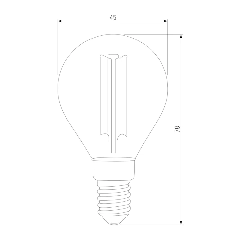 Филаментная светодиодная лампа G45 8 Вт 3300K E14 (прозрачный) BLE1445 Elektrostandard 2