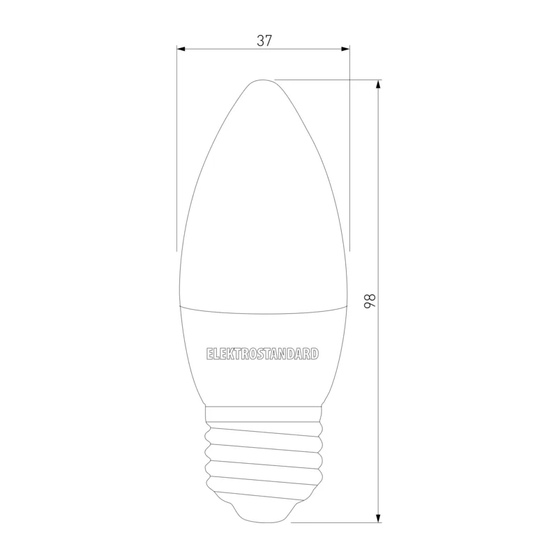 Светодиодна лампа "Свеча" C37 6 Вт 3300 K E27 BLE2760 Elektrostandard 2