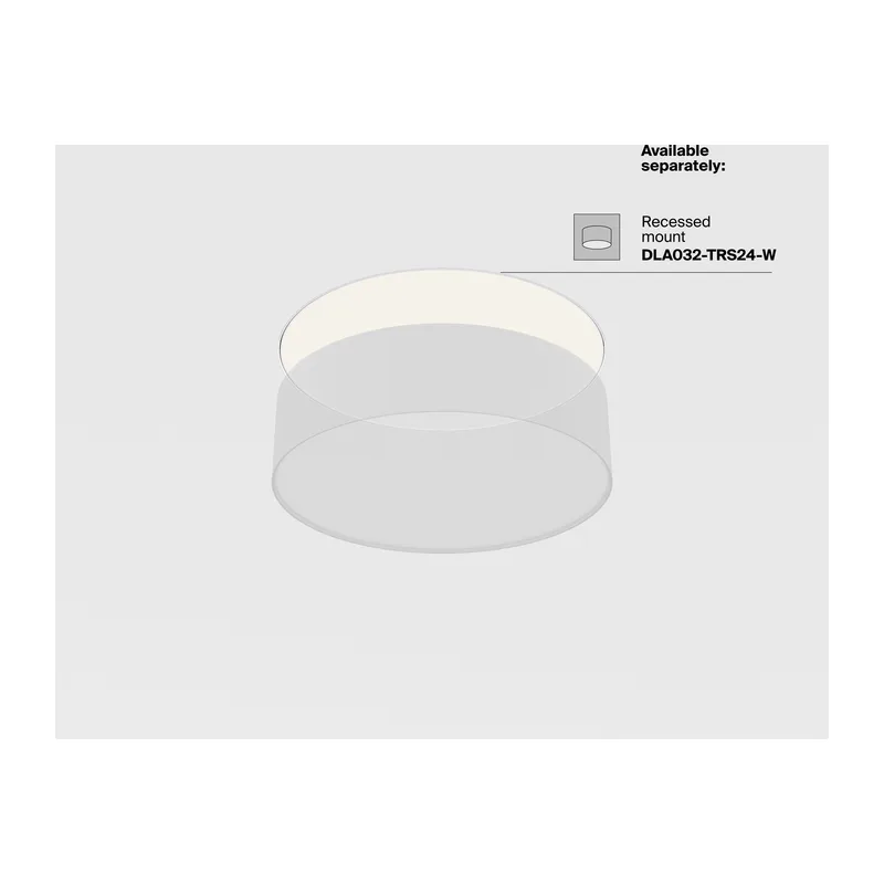 Потолочный светильник Зон / Zon 24 Вт 3000 К 120° Maytoni C032CL-24W3K-RD-W 12
