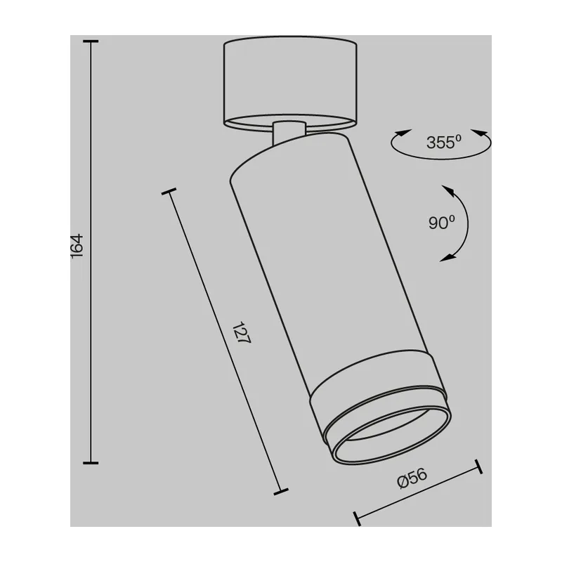 Потолочный светильник Фокус Зум / Focus Zoom 12 Вт 2700 К 15-50° Maytoni C055CL-L12W2.7K-Z-B 2