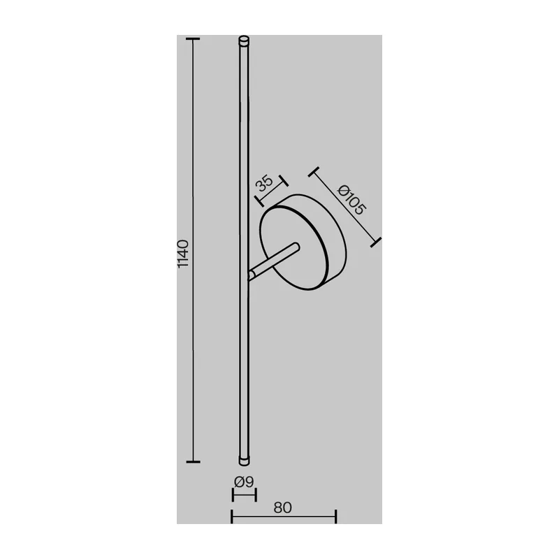 Настенный светильник (бра) Элегантный / Elegant 2700К 18Вт Maytoni C084WL-L18BS2.7K-1 2