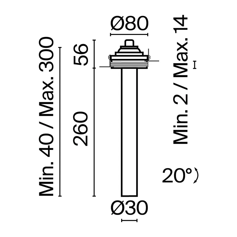 Встраиваемый светильник Фокус Т / Focus T 7 Вт 3000 К 36° Maytoni C140TRS-L300-7W3K-BBS 10