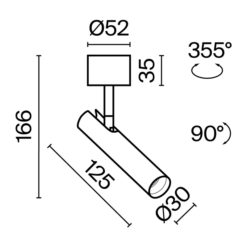 Потолочный светильник Фокус Т / Focus T 6 Вт 3000 К 36° Maytoni C141CL-L125-6W3K-BBS 10