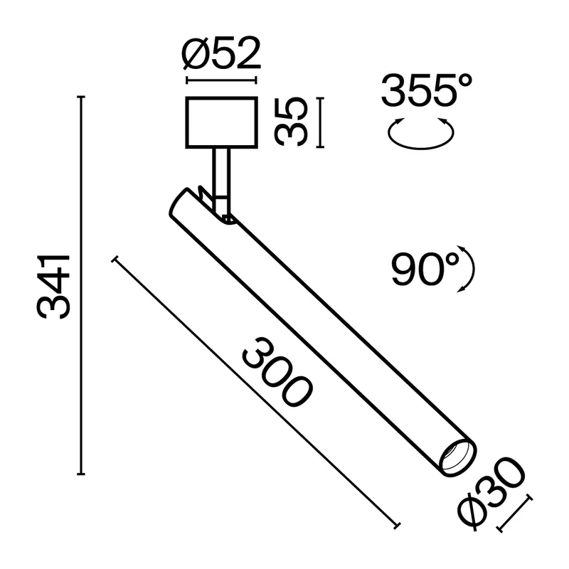 Потолочный светильник Фокус Т / Focus T 6 Вт 3000 К 36° Maytoni C141CL-L300-6W3K-W 2