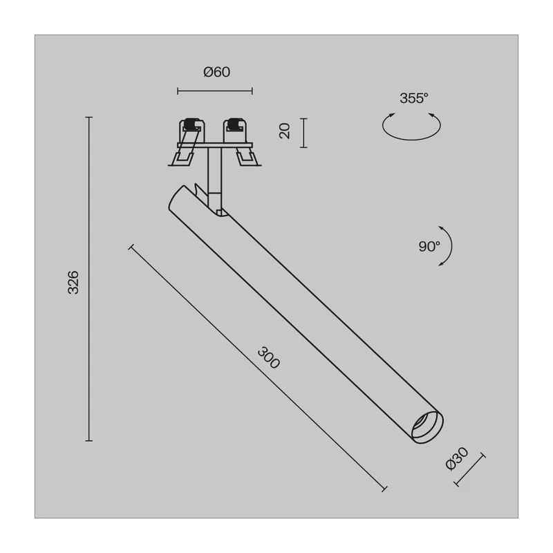 Встраиваемый светильник Фокус Т / Focus T 6 Вт 4000 К 45° Maytoni C141RS-L300-6W4K-B 7