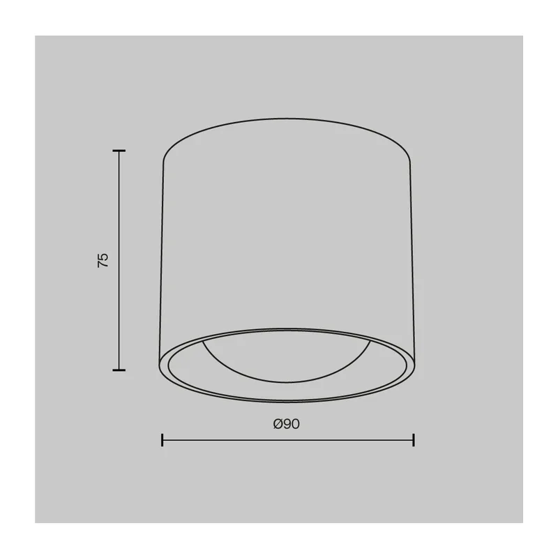 Потолочный светильник Линза / Lens 15 Вт 3000 К 70° IP 44 Maytoni C217CL-15W3K-W 4