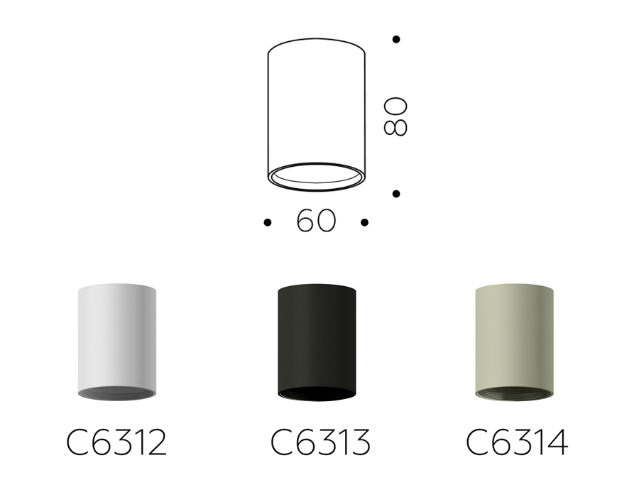 Корпус светильника накладной для насадок D60mm C6313 SBK черный песок D60*H80mm MR16 GU5.3 Ambrella Light 15