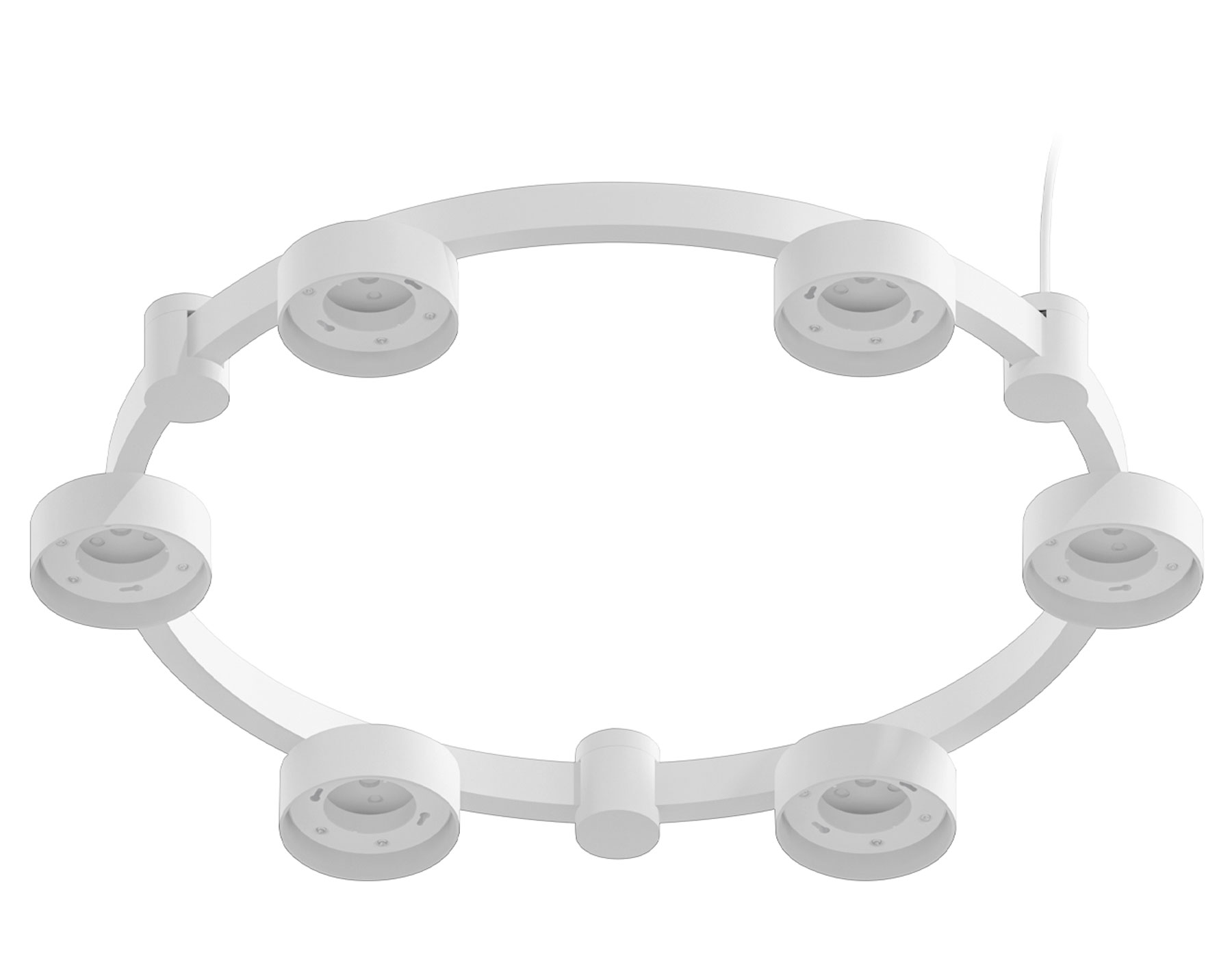 Корпус светильника Techno Ring подвесной для насадок D85 C9231/6 SWH белый песок D550*70.5mm GX53/6 Ambrella Light 3