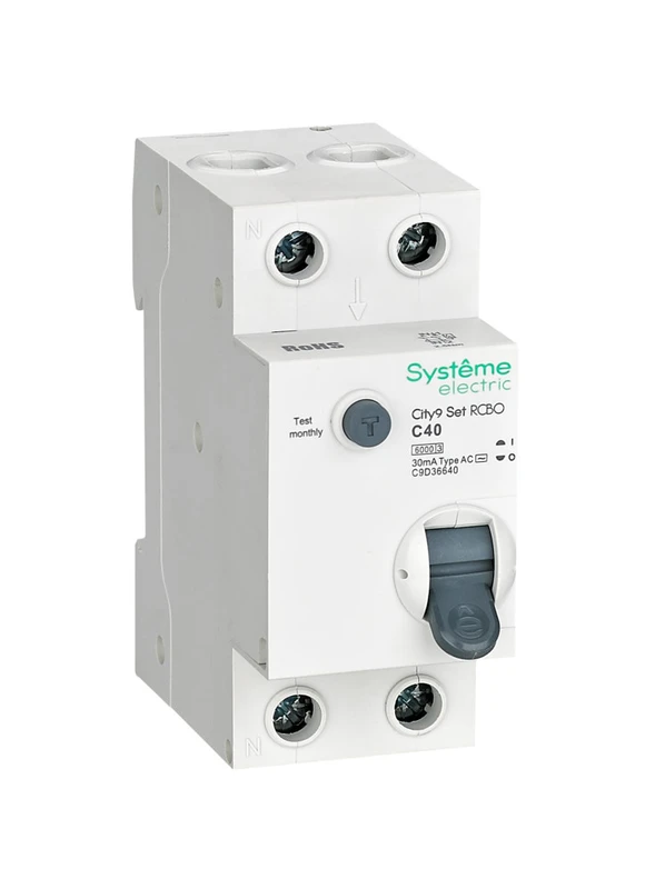 City9 Set Авт. выкл. диф. тока (АВДТ) 1P+N С 40А 6kA 30мА Тип-AС 230В 2