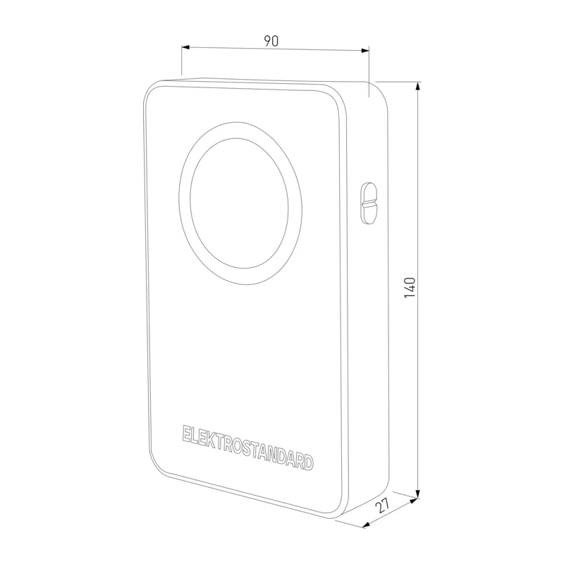 Звонок беспроводной 38M IP20 DBQ27M WL Чёрный/Серебро Elektrostandard 2