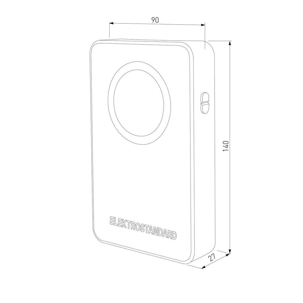Звонок беспроводной 38M IP20 DBQ27M WL Серебро/Чёрный Elektrostandard 2