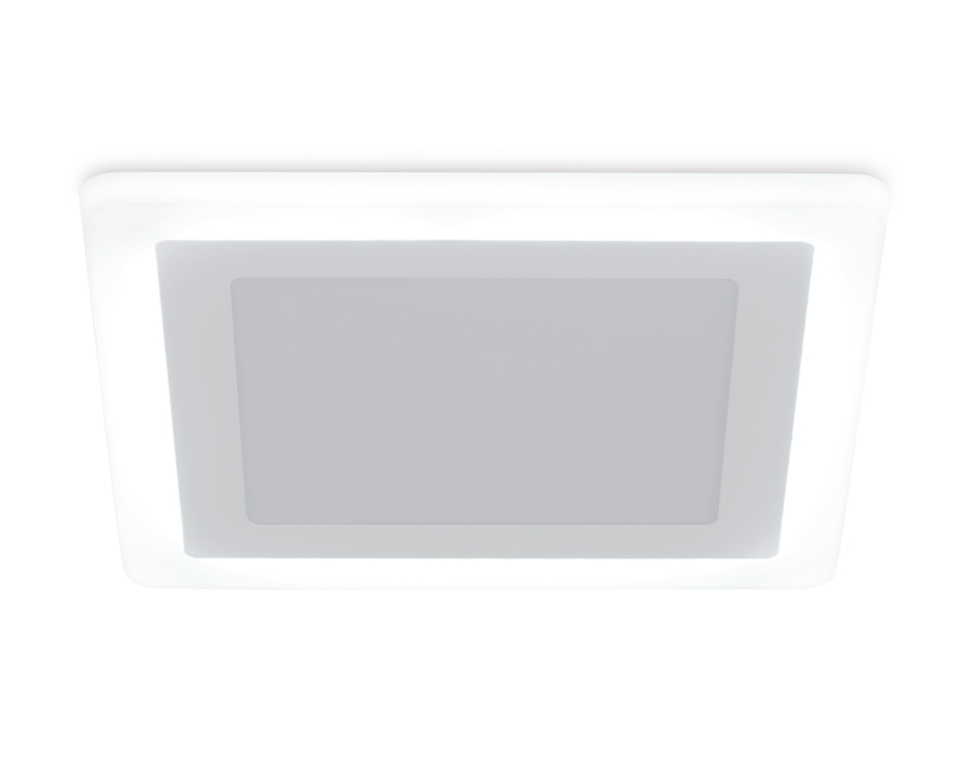 Встраиваемый cветодиодный светильник с подсветкой DCR390 3W+3W 4200K+4200K 220-240V 105*105*20 (A75*75) Ambrella Light 7