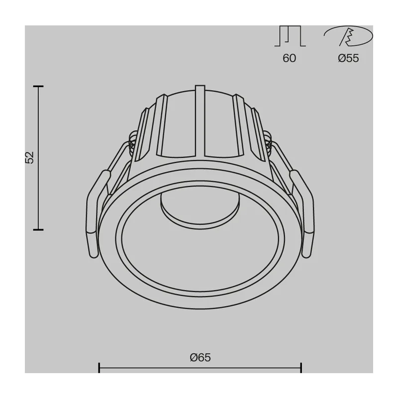 Встраиваемый светильник Альфа / Alfa LED 10 Вт 4000 К 36° Maytoni DL043-01-10W4K-RD-WB 8