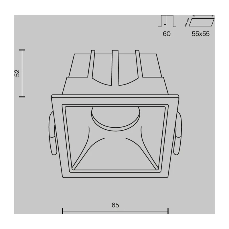 Встраиваемый светильник Альфа / Alfa LED 10 Вт 4000 К 36° Maytoni DL043-01-10W4K-SQ-WB 8