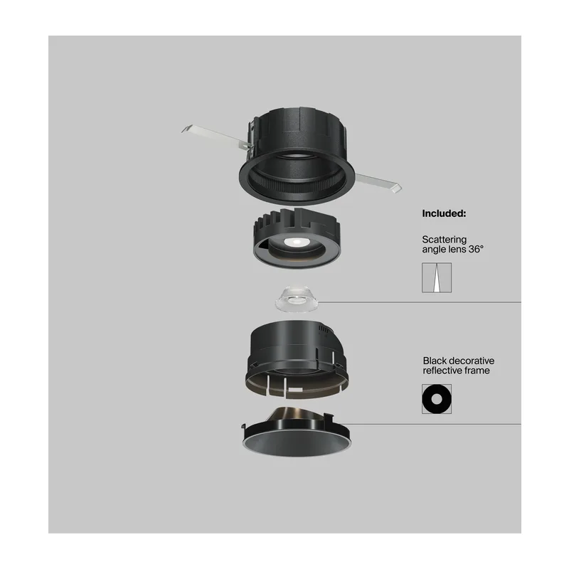 Встраиваемый светильник Образ / Wise 10 Вт 3000 К 36° Maytoni DL057-10W3K-B 12