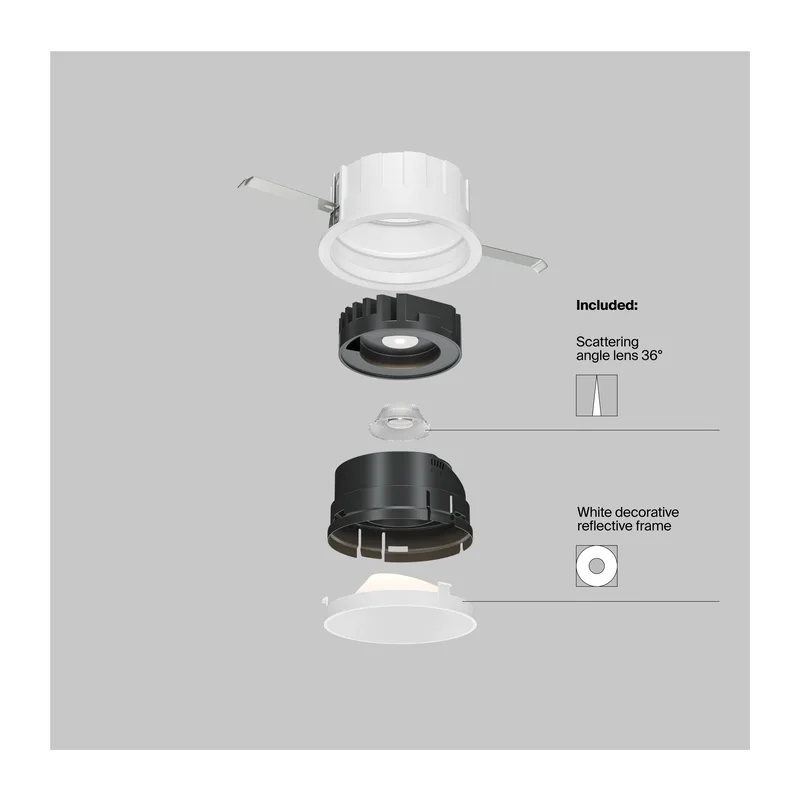 Встраиваемый светильник Образ / Wise 10 Вт 4000 К 36° Maytoni DL057-10W4K-W 2