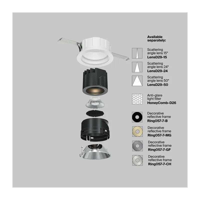 Встраиваемый светильник Образ / Wise 7 Вт 3000 К 36° Maytoni DL057-7W3K-W 2