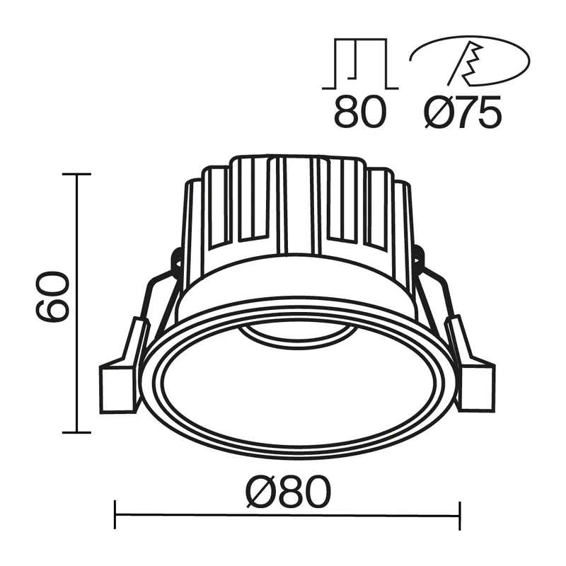 Встраиваемый светильник Раунд / Round 12 Вт 4000-2200 К 60° с функцией теплого диммирования Maytoni DL058-12W-DTW-B 3