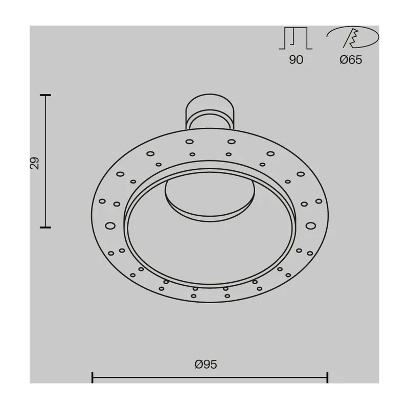 Встраиваемый светильник Пай / Share 1*GU10 10 Вт IP 54 Maytoni DL126-GU10-TRS-MG 2