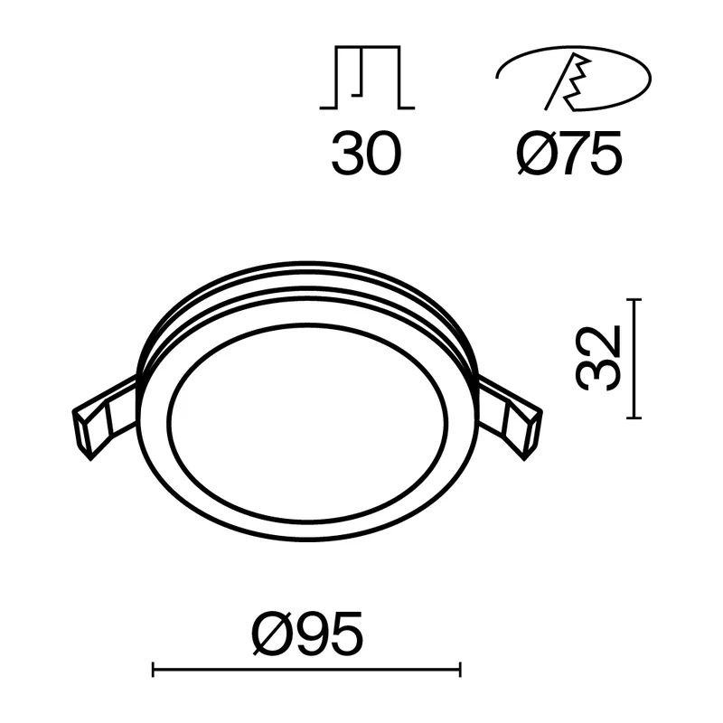 Встраиваемый светильник Фантом / Phanton 12 Вт 3000 К 120° Maytoni DL2001-L12W 2