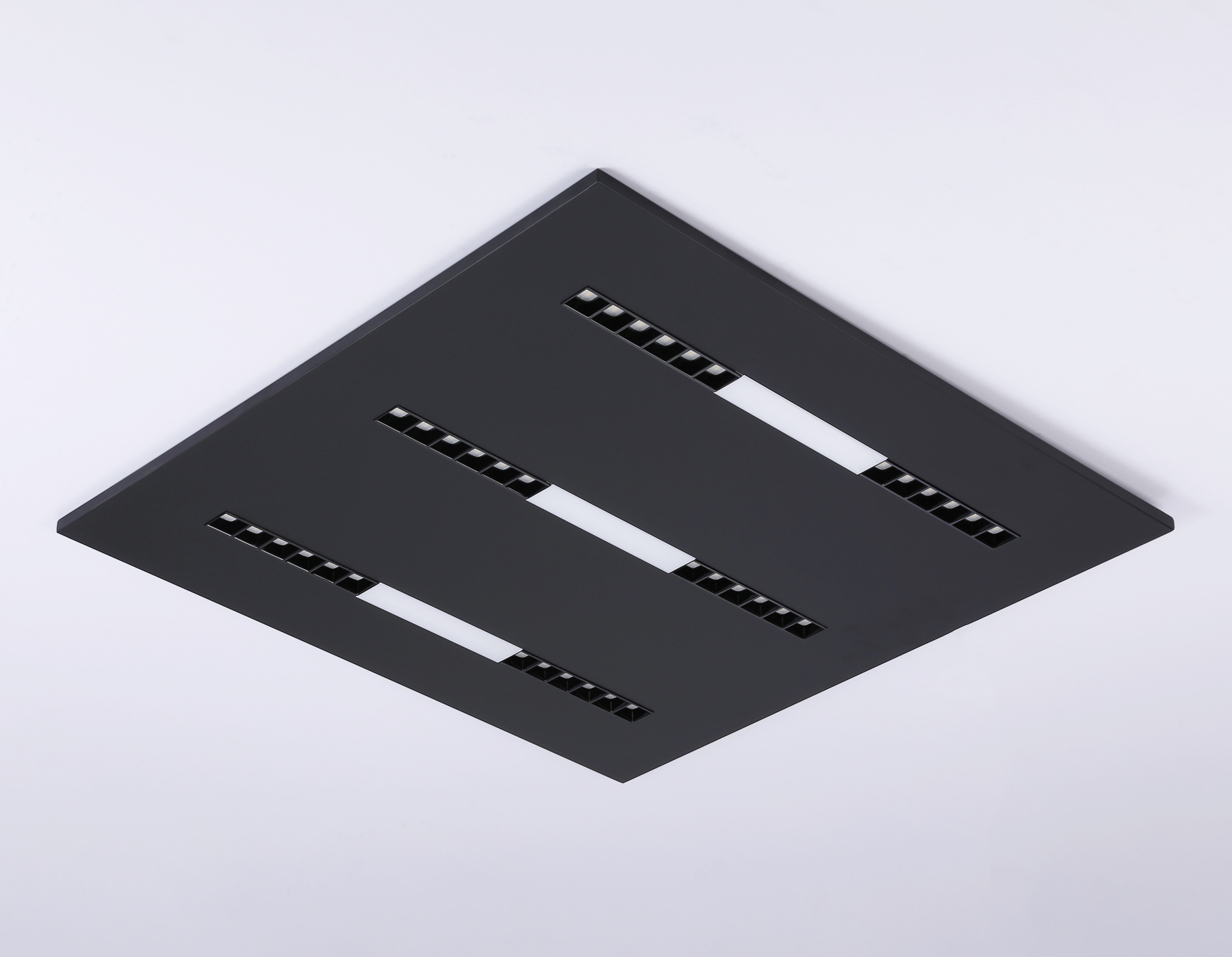 Светодиодная панель в стиле техно DPS1071 BK черный 48W 4000K 175-265V IP20 4080LM 595*595*14 Ambrella Light 8