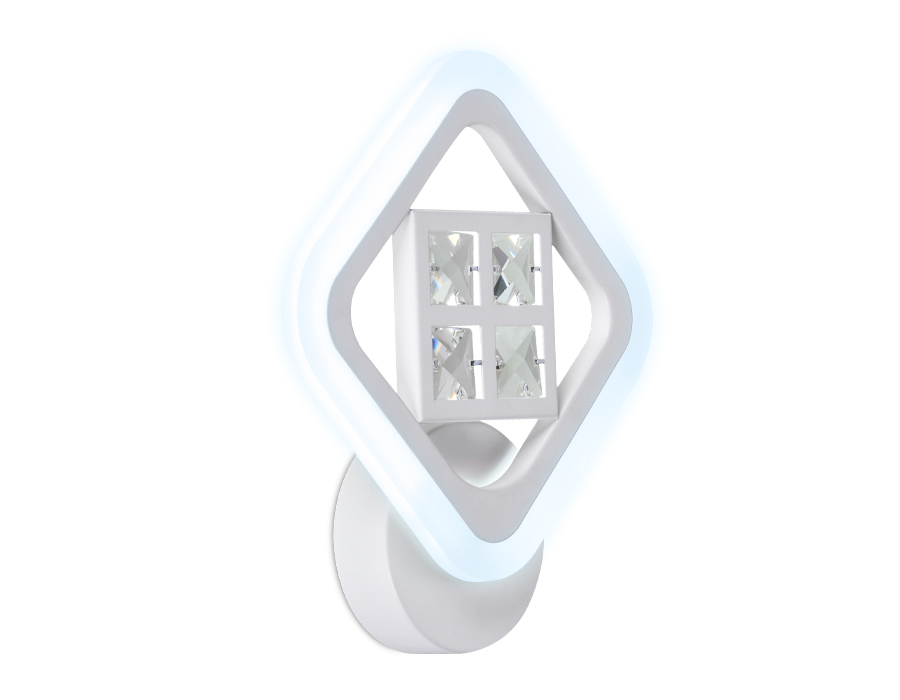 Настенный светодиодный светильник с хрусталем FA284 WH белый 15W 260*230*60 Ambrella Light 7